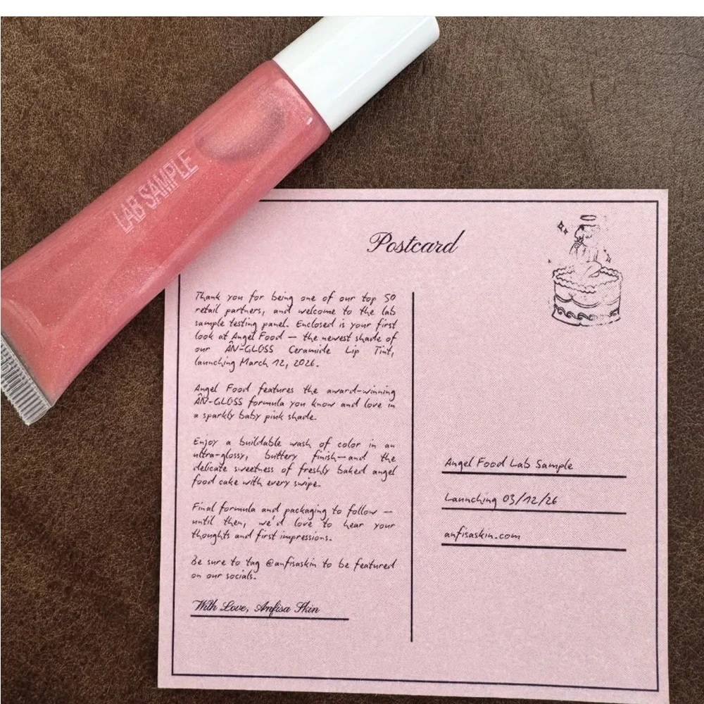 New Anfisa skin an-gloss ceramide lip treatment ltd edition new! angel food